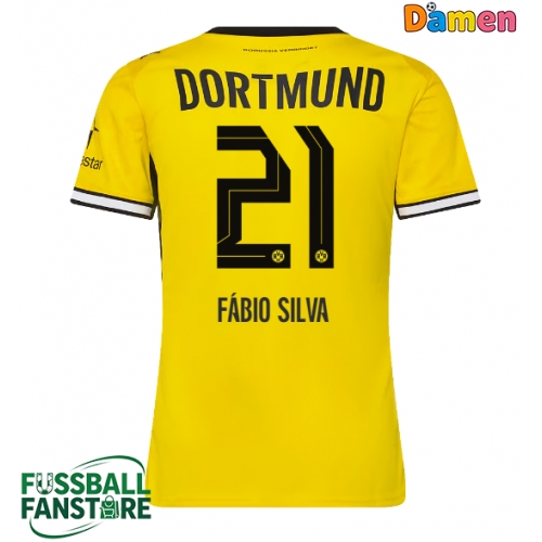 Borussia Dortmund Fabio Silva #21 Replik Heimtrikot Damen 2026-27 Kurzarm